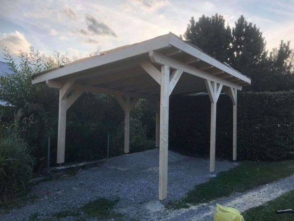 Drevený prístrešok pultový 3,2x5m