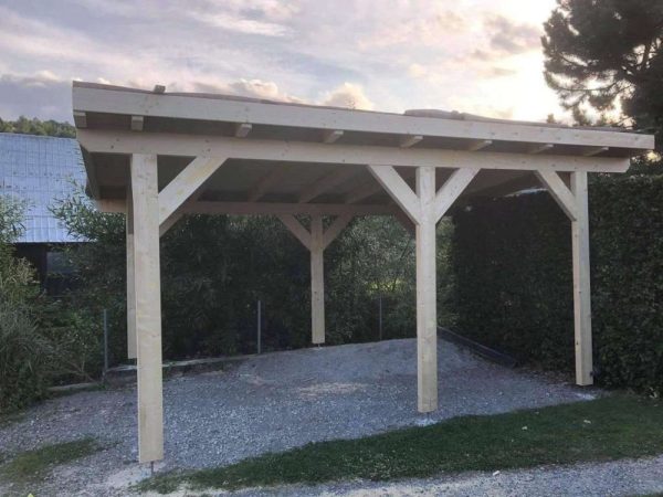 Drevený prístrešok pultový 3,2x5m